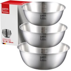 루츠스타펠 스텐 304 믹싱볼 3 in 1 19cm + 25cm + 28cm, 3개, Pcs