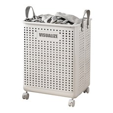 提把折疊洗衣籃 可折疊收納 方便移動 大容量洗衣收納籃, 紐約白