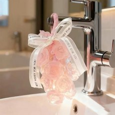xinlin-237 창의적 수제 비누 로즈 향기 차량 디퓨저 프리미엄 기념품 선물 세트​수제비누 차량방향제, 크리스탈 로즈 비누