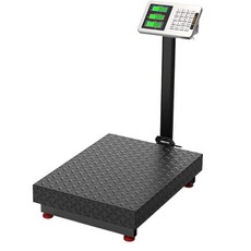 농산물 저울 화물 전자저울 검사 미 스탠딩 무게 시장, 1개, 150kg 40x50 블랙(확대)