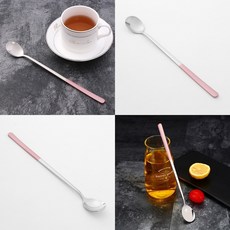 23.5cm 펄핑크 긴티스푼 티수저 롱스푼