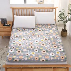 두꺼운 바닥 요매트 토퍼 요커버요솜 누빔 요토퍼 바닥이불, I. 작은 데이지 코튼