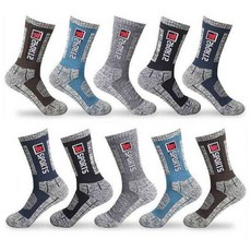 마마로 고급형 남성 순면 연사 쿨파일 등산양말 장목 10켤레, 혼합 발송, 1세트