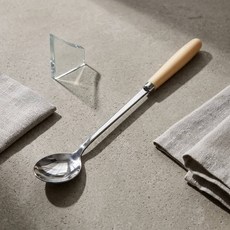심플 핸들 스테인리스 롱스푼 20cm 홈카페 긴 티스푼 에이드 스푼, 아이보리