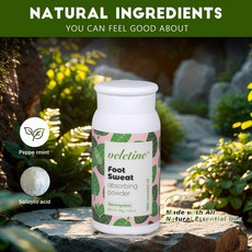 남녀공용 발 땀 흡수 케어 파우더 | 발 상쾌함 유지 | 보송보송 청결 관리 | 발 냄새 완화, 30g, 1개, 1개입