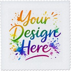 3dRose 커스텀 12x12 인치 퀼트 스퀘어 - 맞춤형 프린트가 있는 패브릭 블록 100% 면, 12x12”