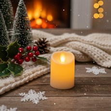 LED 가짜양초 장식품 조명 겨울 인테리어 프로포즈 이벤트소품 흔들리는 초, 1개, 30g, 무향