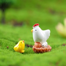 업위드 닭 미니어처 5p 미니닭 젤캔들 닭모형