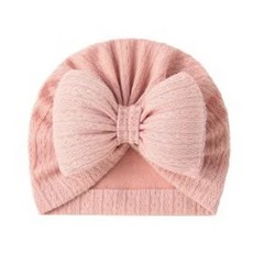 신생아 코튼 비니 아기 리본 매듭 모자 유아 머리띠