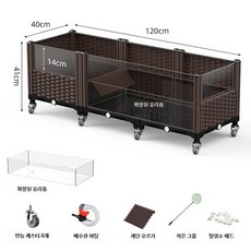 1L 탱크 육지거북이 사육장 대형 코제 박스 1판 34x15cm 쉼터 은신처, 3종 세트 발판형+대형 병, 1개