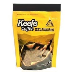 키프 커피 100% 콜롬비아 프리미엄 동결 건조 커피 3oz Keefe Coffee 100% Colombian Premium Freeze Dried Coffee 3oz SEALED, 1개, 1개입