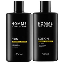 에이썸 파워 옴므 액티브 스킨+로션 200ml 세트 /남성 기초세트, 1세트