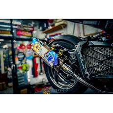 章魚排氣管 280 砲管 合法管 黑金鈦 適用 mmbcu, 1個, 新勁戰系列 5代