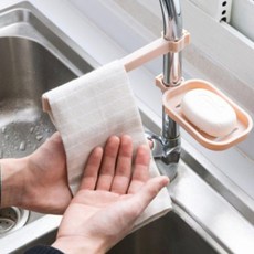 주방 싱크대 화장실 욕실 수건 행주 수세미 비누 수납 선반 받침대 걸이 거치대 건조대 홀더, 핑크