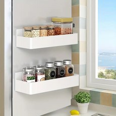 파스치노 자석 선반 냉장고 세탁기 현관 다용도 블랙 화이트, 흰색 2개세트