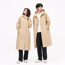 그린유니언 에센셜 레인코트 남녀공용 골프 우비 비옷 우의, 1개, 베이지