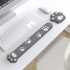 벨로풀 고양이발바닥 손목받침대세트, 1개, 다크그레이