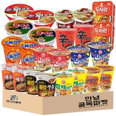 [安安巷口市場]農心 Ottogi 八道三養杯麵 24入(辛拉麵 牛肉湯真辣真王蓋炸醬麵蝦湯便當炸烏龍芝麻零食三養, 1組