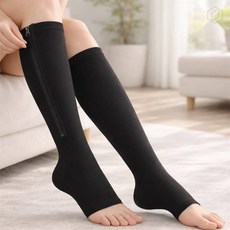 [루아르셀] 종아리 압박밴드 지퍼형 S 블랙 압박스타킹 종아리밴드