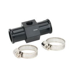 검은색 알루미늄 수온계 온도계 연결관 라디에이터 센서 어댑터 부속 호스 클램프 18mm, 22mm