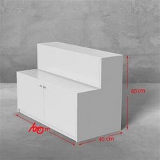 계단 선반 진열대 매장 삼중직 100x75x75, 1단, 기본 색상