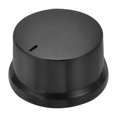 메카닉시티 로터리 포텐셜미터 노브 6mm 홀 다이아 D 트 1.0인치 H x 1.8인치 블랙 플라스틱 볼륨 캡 기타 베이스 조절 스위치, 1