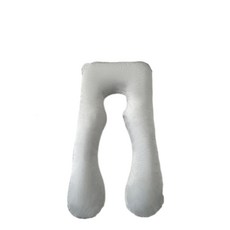 U型孕婦枕 多功能側睡枕 可拆洗 舒適支撐, 水晶絨 淺灰色 80X150cm