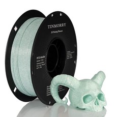 TINMORRY 갤럭시 PETG 필라멘트 1.75 래피드 PETG 3D 프린터 필라멘트 Bambu FDM 3D 프린터와 호환 1KG 1 스풀 갤럭시 그린 골드, Marble-PETG, Petg-marble-magic Green