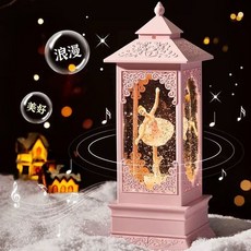 夢幻旋轉音樂盒 跳舞芭蕾水晶球 八音盒 聖誕節生日禮物 精緻女孩擺飾 送閨蜜女友 浪漫飄雪設計, 張手  芭蕾公主,9曲音樂+插電+電池+旋轉+免費刻字