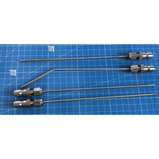 고압세척기용 분사노즐 (선택) 1/4qc규격 - 미세/세경/곡선/다각도/에어컨청소용노즐/숏/터보노즐 고압세척기 활용 분사노즐 한국배송/옵션선택유의, 미세노즐-직분사형, 은색, 20cm