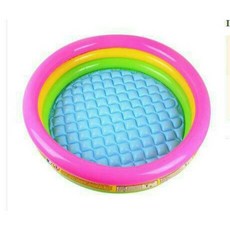INTEX 硬膠水池 寵物水池球池 玩水玩沙折疊式 兒童釣魚組水池魚池圓 (附電子發票), 1個, 三彩充氣泡泡氣墊球池水池114*30, 三彩