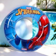 MARVEL 蜘蛛俠遊泳圈 兒童充氣救生圈 寶寶腋下圈 浮圈 高雄現貨, 1個, 蜘蛛人,60#適合（10-25公斤）