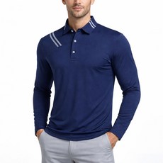 마스터베어 남성용 COMFY 라인 스판 카라 긴팔티셔츠 MAB8044