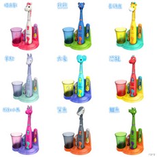 美國特價 Brusheez兒童電動牙刷組, 1個, 一組, 長頸鹿