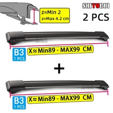 자동차 루프렉 가로바 2pcs 범용 도난 방지 잠금 카약 서핑 보드 지붕 크로스 바 도요타 포드 닛산 쌍용 기아 범용, b3-b3