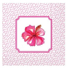 메사피나 로잔느 벡 히비스커스 종이 오찬 냅킨 핑크 40개입 Mesafina Rosanne Beck Hibiscus Paper Luncheon Napkins Pink 40, 1개