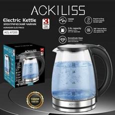 高硼硅玻璃電熱水壺 家用自動斷電不鏽鋼防燙, ACL7205:需自備轉接頭