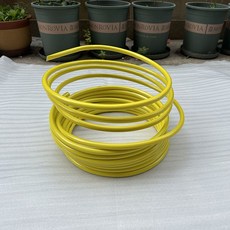 자이언트 플라워 줄기 메타폴 PVC 풍선아치 DIY 조형 파이프, 1개, E. 1216 모양 튜브 5m 연노랑