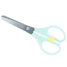 仟福文具 安心鎖兒童安全剪刀 - 安全圓弧設計, 1個, 綠色, 綠色