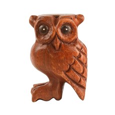 나무 올빼미 뮤지컬 휘슬 장식 후트 공예 오카리나, Elephant Natural Wood, 3.5"
