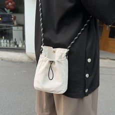 쓸리보 심플한 남녀공용 나일론 미니 포켓 스트링 크로스백