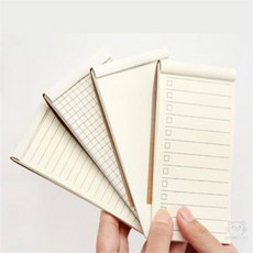 옴니픽 휴대용 크라프트 메모장 메모용지, 체크_8528