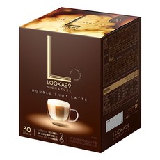 LOOKAS9 經典雙倍濃縮拿鐵咖啡沖泡包, 14.9g, 30條, 1盒