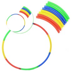 쌍문상회 조립훌라후프 유아훌라후프 키즈훌라후프 올록볼록 플라스틱 다이어트훌라후프 조립식훌라후프 아동용훌라후프 훌라우프 어린이훌라후프 훌라후프 아동훌라후프 소형 40872EA, 소 색상랜덤