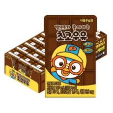 서울에프엔비 유아용 뽀로로가 좋아하는 초코우유, 초코 맛, 140ml, 24개