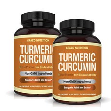 아라조 뉴트리션 터메릭 커큐민 캡슐 Arazo Nutrition Turmeric Curcumin, 2개, 60정