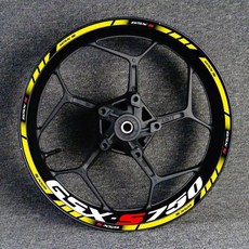 오토바이 휠 허브 데칼 장식 반사 방수 스티커, 1개, 4. GSX-S750