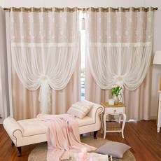 지나송 샤를 웨딩스타일 암막커튼 슈퍼툭대형