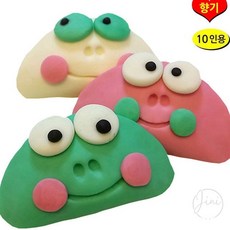 JINI 비누클레이 개구리 송편 키트 10인용 버블솝클레이