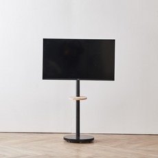 라온퍼니쳐 특허받은 일반형 티비 스탠드 거치대 이동식 tv 이젤형 삼성 LG TV 호환, 블랙, 1개